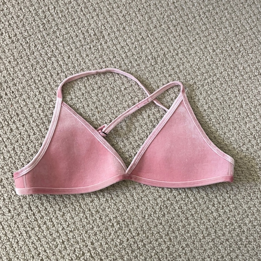 HOAKA swimwear Pink Velvet Bikini Top